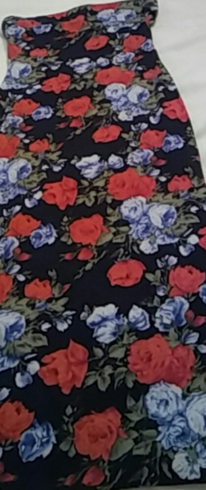 Floral strapless dress
